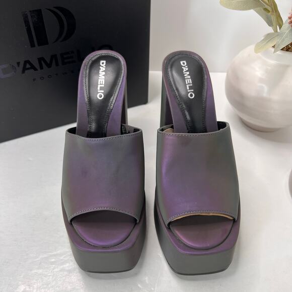 D'Amelio Ravina Multi Reflective Platform Chunky Heel Women 7.5M Tried On - Picture 5 of 11